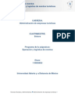 Unidad 2. Organización y Logística de Eventos Turísticos