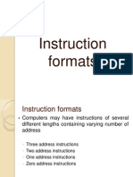 Instruction Formats