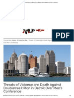 Threats of Violence and Death Against Doubletree Hilton in Detroit Over Men's Conference