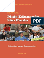 Programa Mais Educação São Paulo Subsídios para Implantação