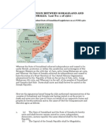 Law of Union Between Somaliland and Somalia