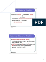 Mechanical Behavior of Materials: Applied Force Deformation Applied Force Deformation