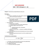 Aide Memoire: FTX3044F - TEST 2 (Chapters 5 - 12)