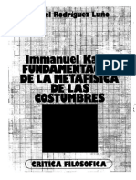 Ángel Rodríguez Luño - Immanuel Kant. Fundamentación de La Metafísica de Las Costumbres