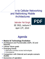 Introduction To Cellular Networking and Rethinking Mobile Architectures