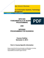 INFS1609 2609 Course Outline PartA