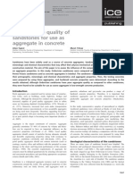 Assessing The Quality of Sandstones For Use Aas Aggregate in Concrete