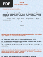 Plantas Destiladoras Presentación CLASES TEMA V INTRODUCCIÓN