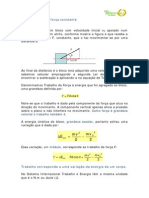 Trabalho de Uma Força Constante