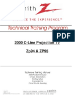 LG Zenith C-Line Zp94 95 Projection TV Training Manual 2000 (Et)