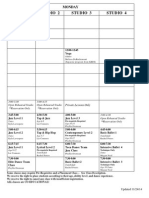 Fall 2014 Class Schedule 