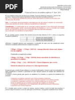 1a Lista de Exercícios Análise Orgânica I - Gabarito