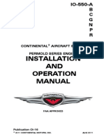 Engine Continental IO-550 Operators - Manual