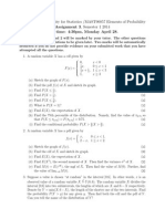 MAST20006 Probability For Statistics /MAST90057 Elements of Probability Assignment 3, Semester 1 2014 Due Time: 4:30pm, Monday April 28