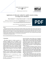 Application of Ultrasonic Method in Asphalt Concrete Testing For Fatigue Life Estimation