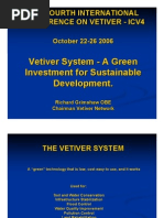 Vetiver System - A Green Investment For Sustainable Development.