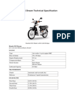 2010 Honda EX5 Dream Technical Specification