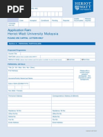 Application Form Heriot-Watt University Malaysia: Please Use Capital Letters Only