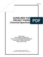 Guidelines For Project Paper (Technical Specification)