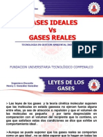 GASES IDEALES Vs GASES REALES