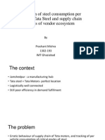 Calculation of Steel Consumption Per Vehicle at Tata