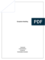 Exception Handling: Submitted by K.Radhakrishnan Iii Year Cse Programming Paradigms