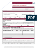 Reimbursement Claim Form (Wire Transfer)