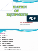 Validation of Equipment