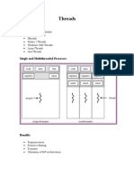 Threads: Single and Multithreaded Processes