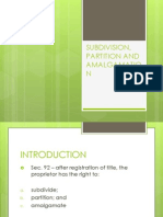 Subdivision Partition and Amalgamation