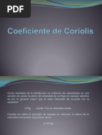 Coeficientes de Coriolis y Boussinesq