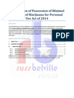 Hyperlinked Text of Legalization of Possession of Minimal Amounts of Marijuana For Personal Use Act of 2014