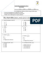 Prueba Global de Matematicas Octavo Basico