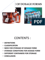 Storage of Dosage Forms