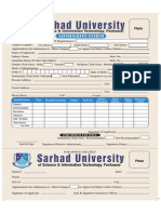 Admission Form: of Science & Information Technology, Peshawar Photo