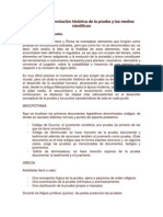 Análisis de La Evolución Histórica de La Prueba y Los Medios Científicos