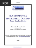 Rafael Gambra Ciudad - La Decadencia Escolástica, Occam