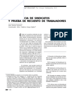 Concurrencia de Sindicatos y Prueba de Recuento de Trabajadores