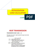 Refrigeration Load Calculation