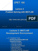 Problem Solving With MATLAB: CPET 190