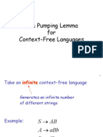 The Pumping Lemma For Context-Free Languages