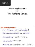 More Applications of The Pumping Lemma