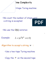 We Use A Multitape Turing Machine