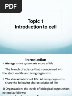 Topic 1 - Introduction To Cell