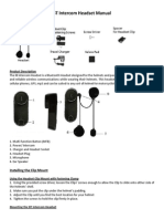 BT IntercomHeadset Manual