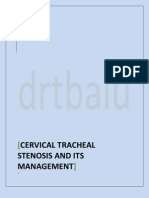 Tracheal Stenosis and Its Management