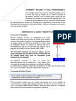 Relacion Entre La Primera y Segunda Ley de La Termodinamica