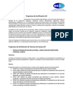 Programas de Certificación ACI 2014