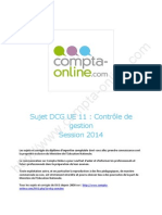 Sujet 2014 DCG Ue11 Controle de Gestion