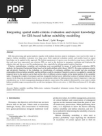 Integrating Spatial Multi-Criteria Evaluation and Expert Knowledge For GIS-based Habitat Suitability Modelling